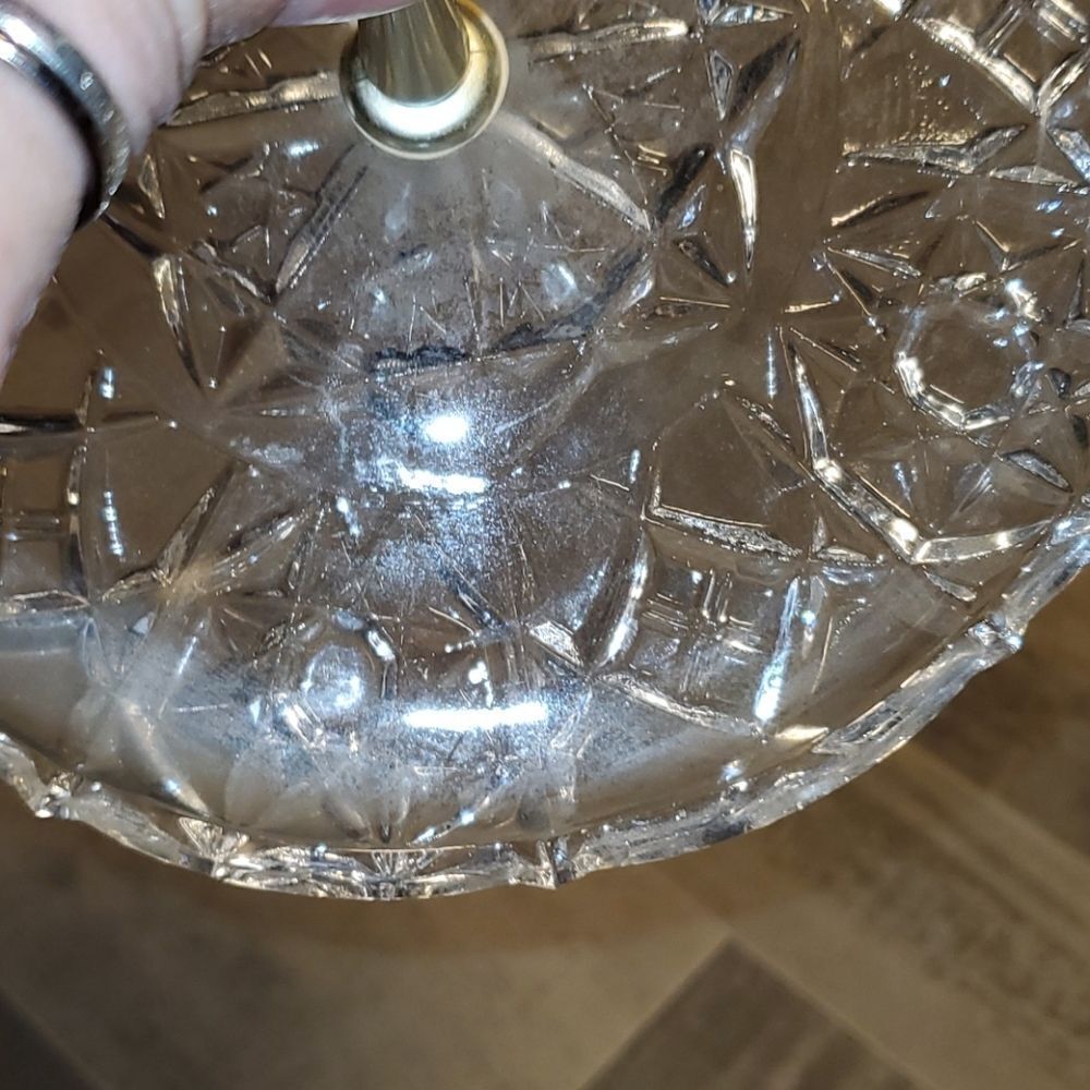 EUC Vintage Glass Handled Tray - Picture 4 of 6